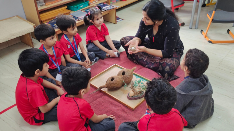 kids learning the nature with live examples