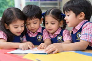 Cherub Montessori School students engaged in early childhood education.